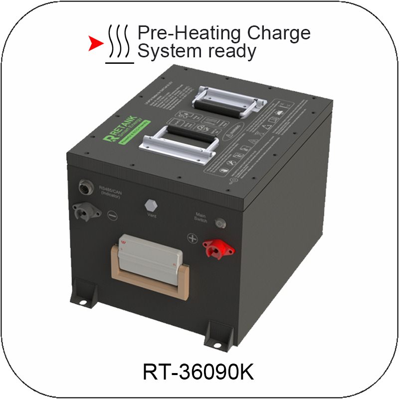36V 90Ah LiFePO4 battery with Pre-heating