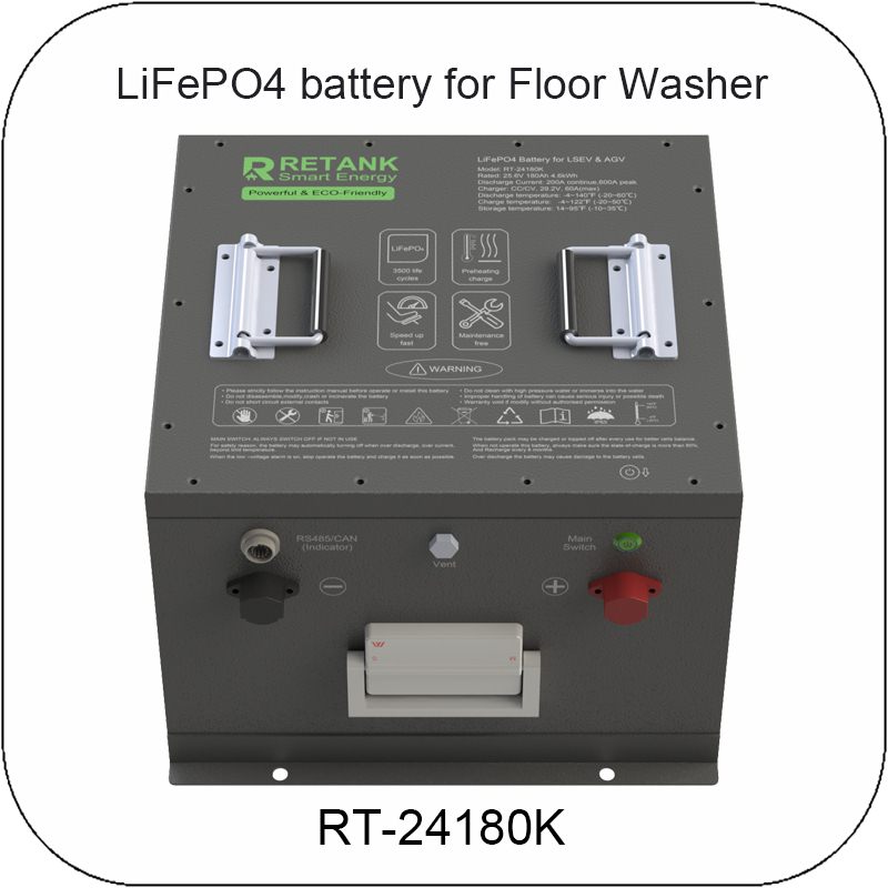 24V 180Ah LiFePO4 battery for Floor Washer