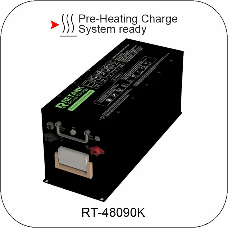 48V 90Ah LiFePO4 battery with Pre-heating