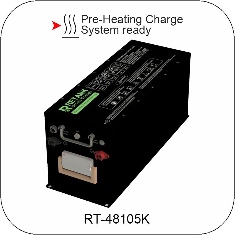 48V 105Ah LiFePO4 battery with Pre-heating