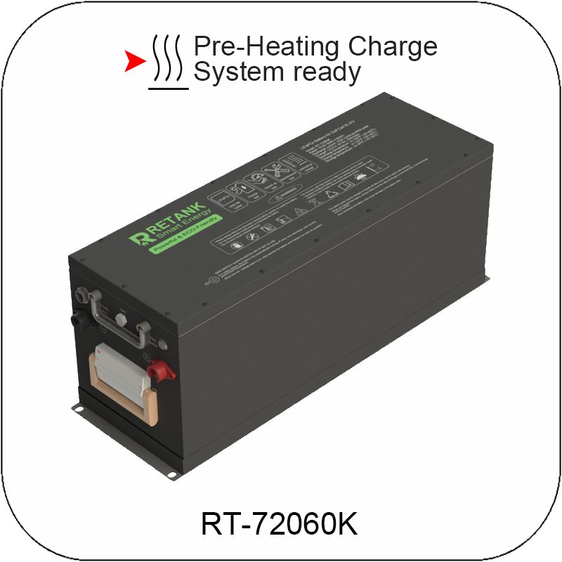 72V 60Ah LiFePO4 battery with Pre-heating