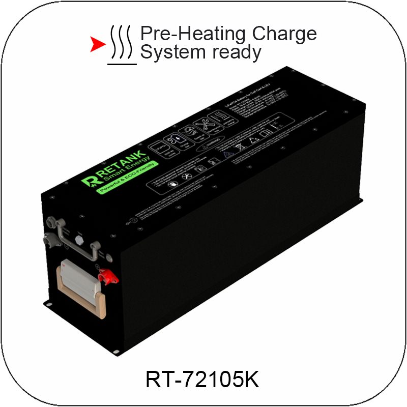 72V 105Ah LiFePO4 battery with Pre-heating