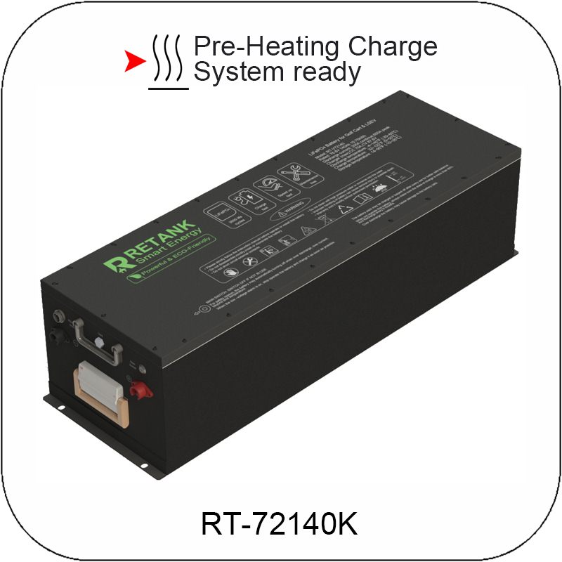 72V 140Ah LiFePO4 battery with Pre-heating