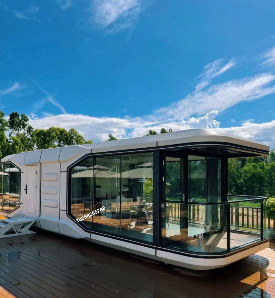 Modern Fashion Luxurious Design camping capsule Prefabricated houses Capsule House Space Capsule with Intelligent System