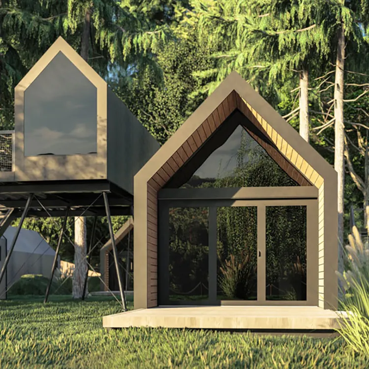  Luxurious Design A-Frame Wooden Tiny Cabin house Farm Prefabricated Capsule Homestay