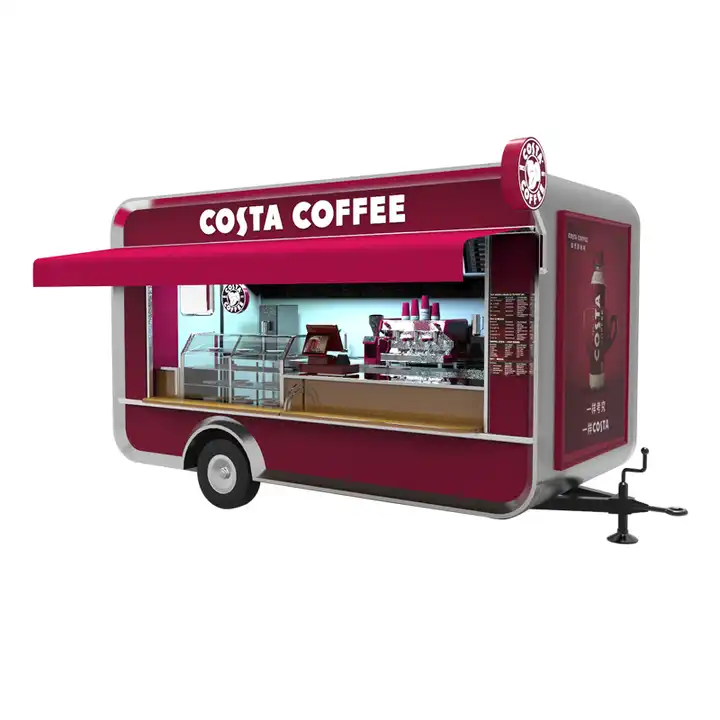 China mobile used food carts for sale fast food kiosk truck food trailer carts for sale coffee vending